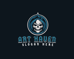 Monster Skull Reaper logo design