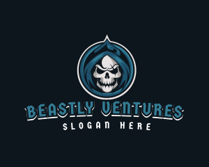 Monster - Monster Skull Reaper logo design