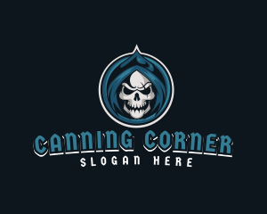 Monster Skull Reaper logo design