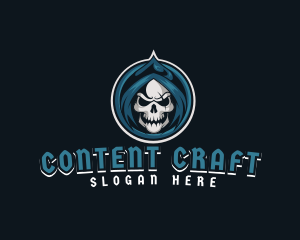 Monster Skull Reaper logo design