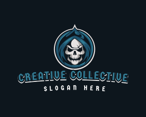 Monster Skull Reaper logo design