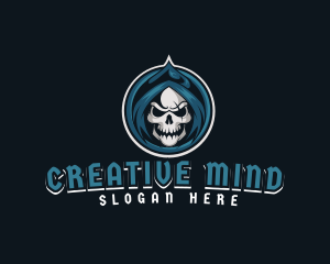 Monster Skull Reaper logo design