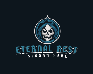 Undead - Monster Skull Reaper logo design