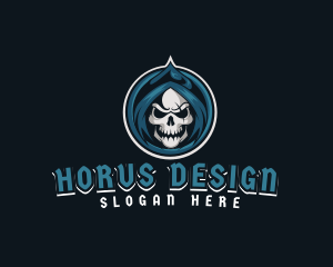 Monster Skull Reaper logo design