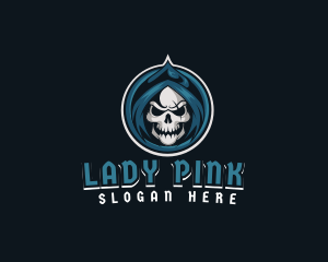 Evil - Monster Skull Reaper logo design