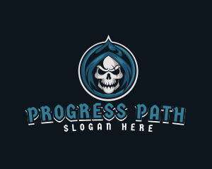 Monster Skull Reaper logo design