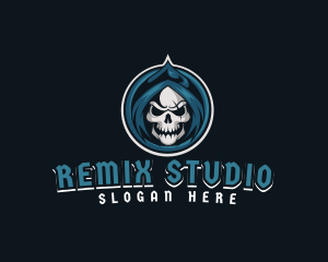 Monster Skull Reaper logo design