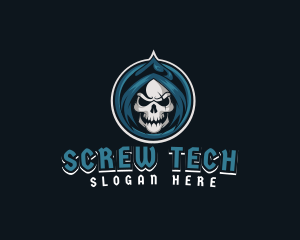 Monster Skull Reaper logo design