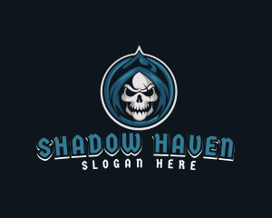 Dark - Monster Skull Reaper logo design