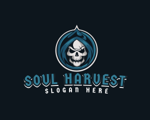 Monster Skull Reaper logo design