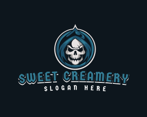 Monster Skull Reaper logo design