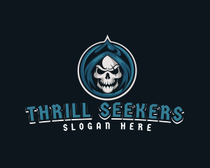 Monster Skull Reaper logo design