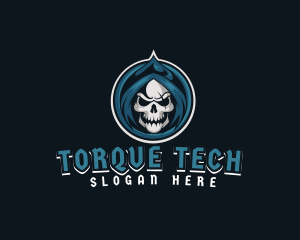 Monster Skull Reaper logo design