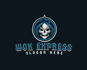 Monster Skull Reaper logo design