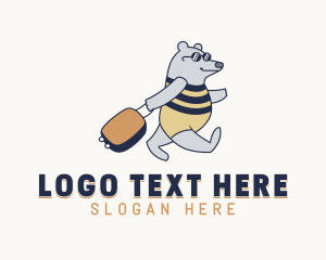 Luggage - Bear Luggage Traveler logo design