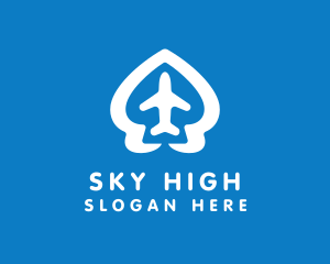 Plane Spade Airline logo design