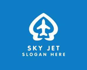 Plane Spade Airline logo design