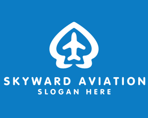 Plane Spade Airline logo design