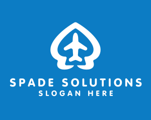 Plane Spade Airline logo design