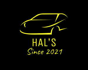 Auto - Yellow Sports Car logo design