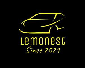 Autoshop - Yellow Sports Car logo design