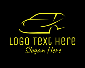 Yellow Sports Car  Logo