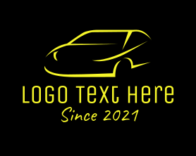 Sports Car - Yellow Sports Car logo design