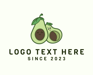Fresh Fruit - Happy Avocado Fruit logo design
