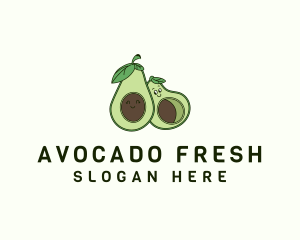 Avocado - Happy Avocado Fruit logo design