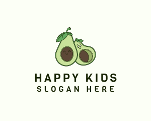 Happy Avocado Fruit logo design