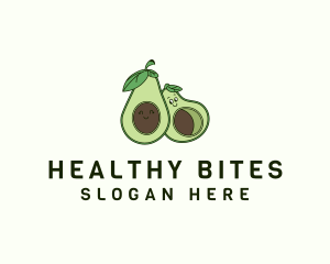 Happy Avocado Fruit logo design