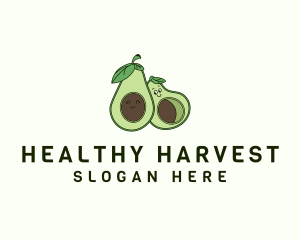 Nutrition - Happy Avocado Fruit logo design