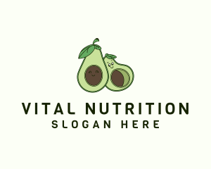 Happy Avocado Fruit logo design