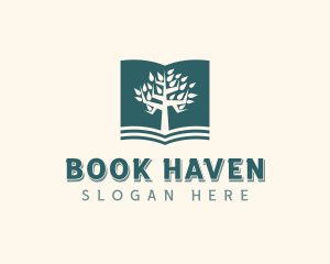 Bookstore - Author Bookstore Tree logo design