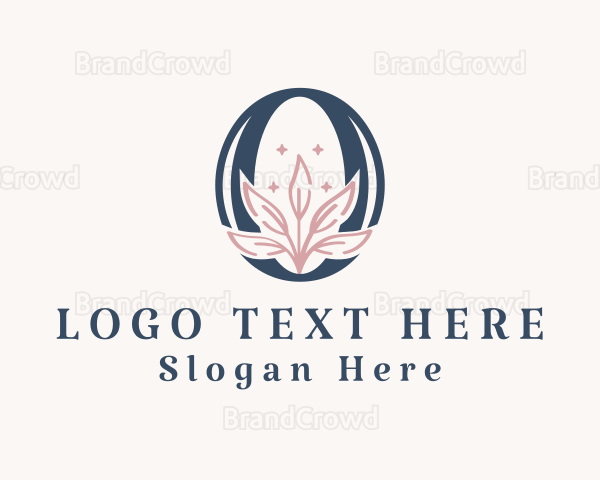 Flower Leaf Letter O Logo