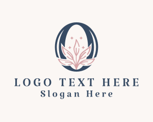 Flower Leaf Letter O Logo