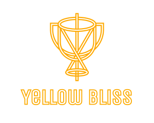 Yellow Chalice Outline logo design