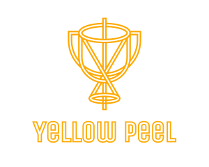 Yellow Chalice Outline logo design