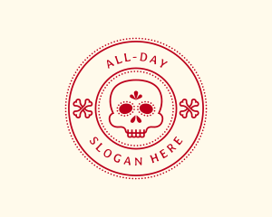 Calavera Skull Bone  logo design
