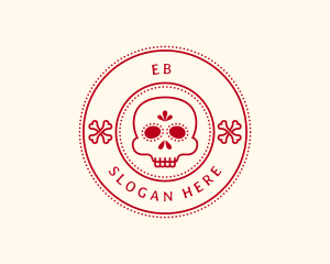 Scary - Calavera Skull Bone logo design