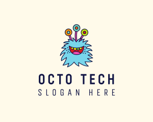 Fuzzy Alien Monster logo design