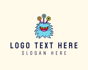 Wacky - Fuzzy Alien Monster logo design