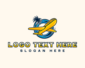 Tourist - Airplane Flight Travel logo design