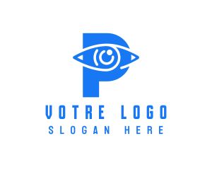 Optical Eye Letter P Logo