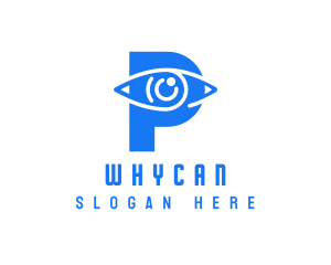 Optical Eye Letter P Logo