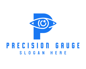 Optical Eye Letter P logo design