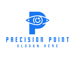 Optical Eye Letter P logo design