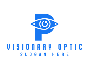 Optic - Optical Eye Letter P logo design
