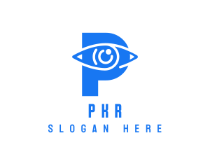 Optical Eye Letter P logo design