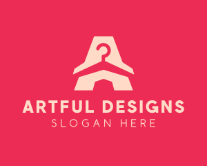 Fashion Hanger Letter A logo design